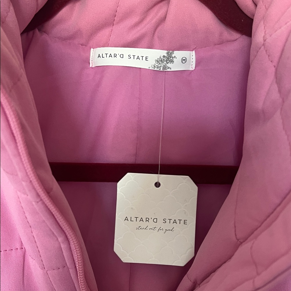 Altar’d State Pink Quilted Jacket - Picture 2 of 6